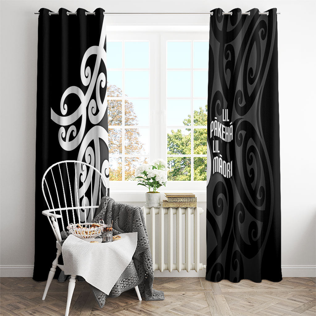 Lil Pakeha Lil Maori New Zealand Window Curtain Kiwi Proud Mangopare Pattern LT14 - Polynesian Pride