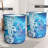 Hammerhead Shark Tattoo New Zealand Laundry Basket Maori Galaxy Mangopare Pattern LT14 - Polynesian Pride