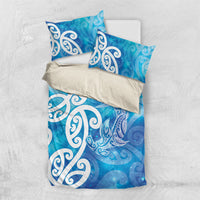 Hammerhead Shark Tattoo New Zealand Bedding Set Maori Galaxy Mangopare Pattern LT14 US Twin 172cm x 218cm Turquoise - Polynesian Pride