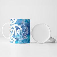 Hammerhead Shark Tattoo New Zealand Ceramic Mug Maori Galaxy Mangopare Pattern LT14 - Polynesian Pride