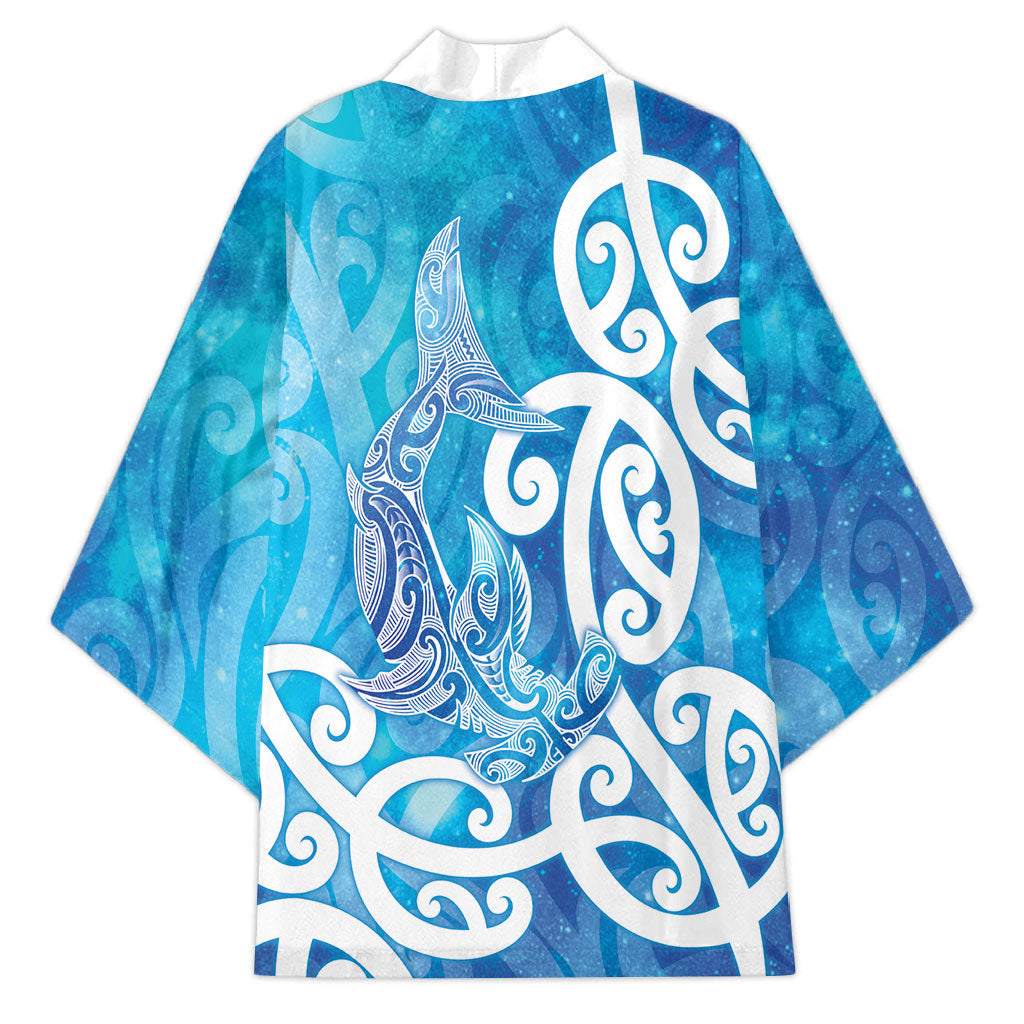 Hammerhead Shark Tattoo New Zealand Kimono Maori Galaxy Mangopare Pattern LT14 - Polynesian Pride