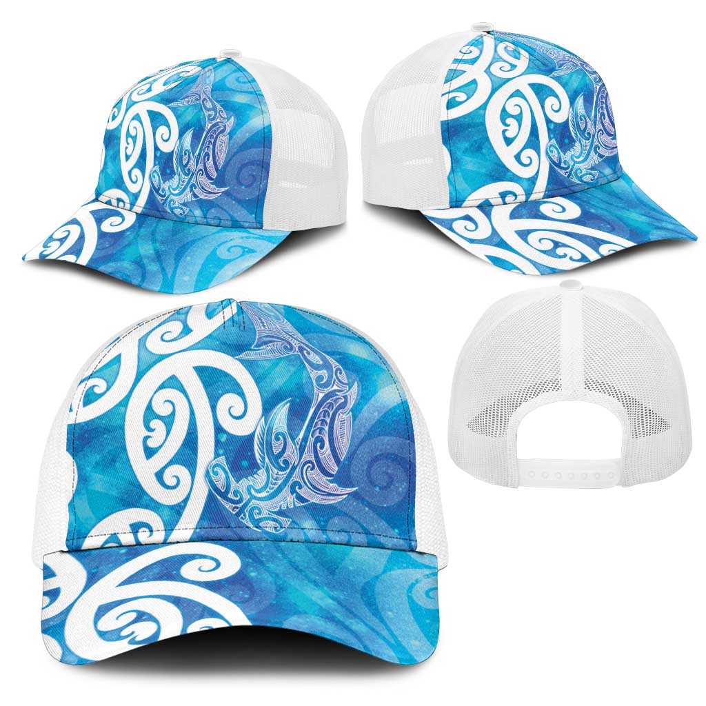 Hammerhead Shark Tattoo New Zealand Mesh Trucker Cap Maori Galaxy Mangopare Pattern LT14 - Polynesian Pride