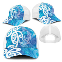 Hammerhead Shark Tattoo New Zealand Mesh Trucker Cap Maori Galaxy Mangopare Pattern LT14 - Polynesian Pride