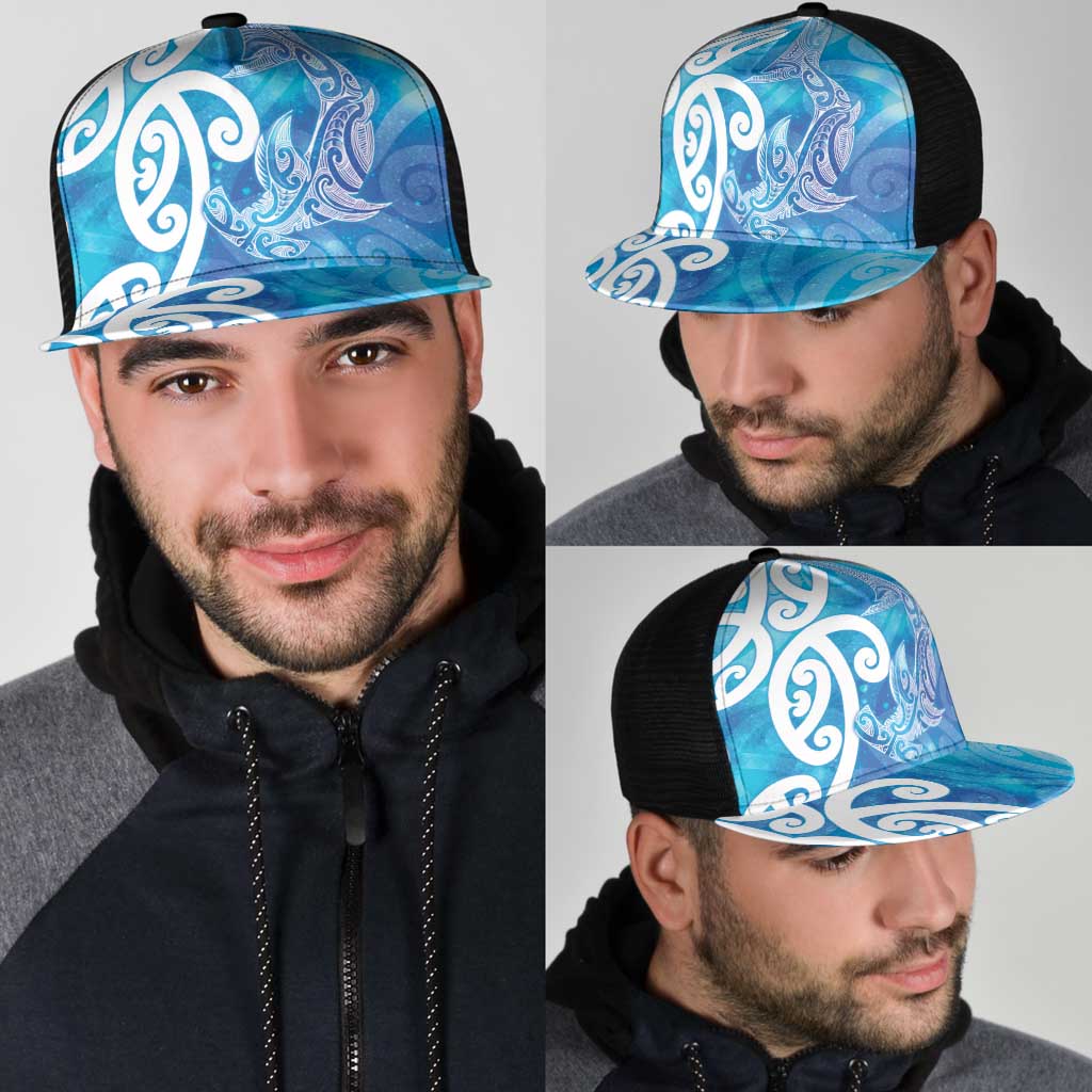 Hammerhead Shark Tattoo New Zealand Mesh Trucker Cap Maori Galaxy Mangopare Pattern LT14 - Polynesian Pride