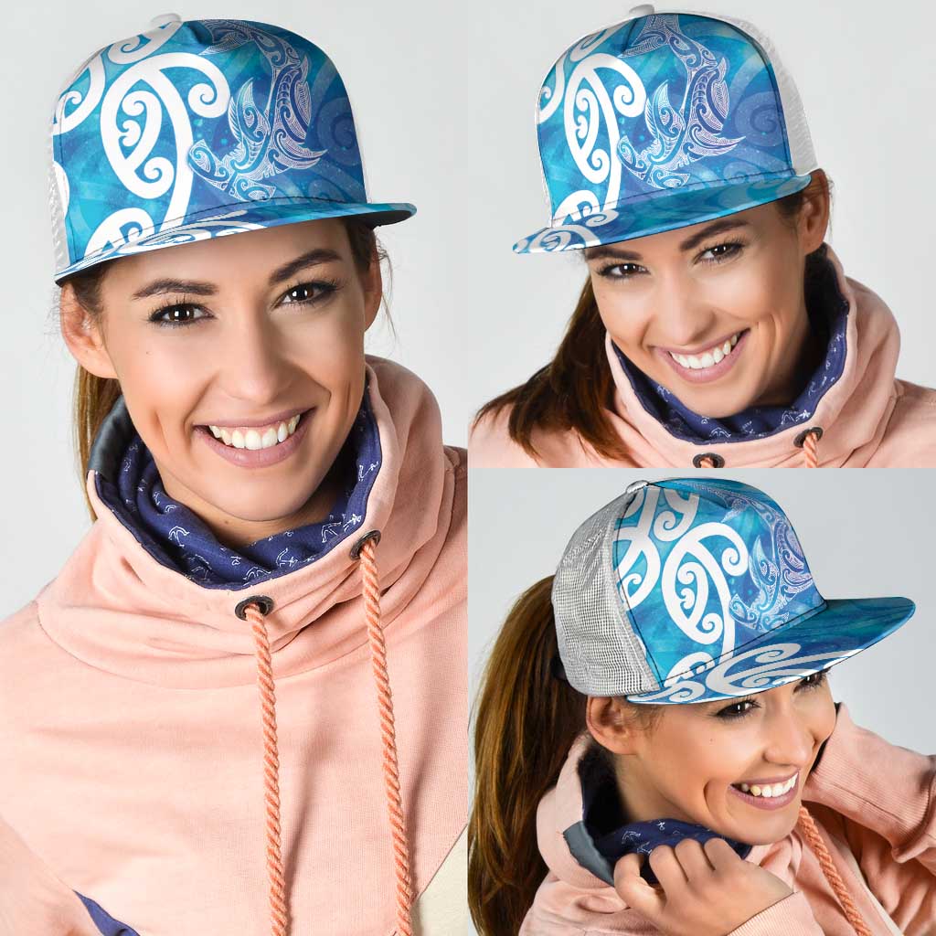 Hammerhead Shark Tattoo New Zealand Mesh Trucker Cap Maori Galaxy Mangopare Pattern LT14 - Polynesian Pride