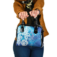 Hammerhead Shark Tattoo New Zealand Shoulder Handbag Maori Galaxy Mangopare Pattern LT14 One Size Turquoise - Polynesian Pride