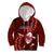 Samoa Rugby Kid Hoodie Manu Samoa Ula Fala Dabbing Ball Polynesian Red Version LT14 Hoodie Red - Polynesian Pride