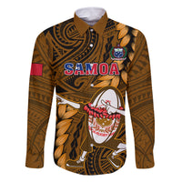 Samoa Rugby Family Matching Short Sleeve Bodycon Dress and Hawaiian Shirt Manu Samoa Ula Fala Dabbing Ball Polynesian Gold Version LT14 - Polynesian Pride