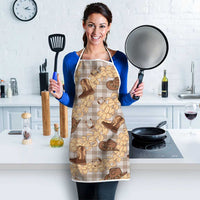 Khaki Palaka Hawaii Cowboy Apron Puakenikeni Lei Paniolo Papale Seamless Vibes - Polynesian Pride