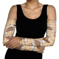 Khaki Palaka Hawaii Cowboy Arm Sleeves Puakenikeni Lei Paniolo Papale Seamless Vibes LT14 - Polynesian Pride