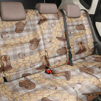 Khaki Palaka Hawaii Cowboy Back Car Seat Cover Puakenikeni Lei Paniolo Papale Seamless Vibes LT14 - Polynesian Pride