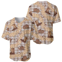Khaki Palaka Hawaii Cowboy Baseball Jersey Puakenikeni Lei Paniolo Papale Seamless Vibes LT14 - Polynesian Pride