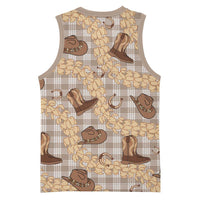 Khaki Palaka Hawaii Cowboy Basketball Jersey Puakenikeni Lei Paniolo Papale Seamless Vibes LT14 - Polynesian Pride