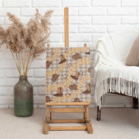 Khaki Palaka Hawaii Cowboy Canvas Wall Art Puakenikeni Lei Paniolo Papale Seamless Vibes LT14 - Polynesian Pride