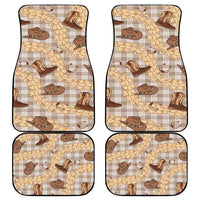 Khaki Palaka Hawaii Cowboy Car Mats Puakenikeni Lei Paniolo Papale Seamless Vibes LT14 - Polynesian Pride