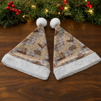 Khaki Palaka Hawaii Cowboy Christmas Santa Hat Puakenikeni Lei Paniolo Papale Seamless Vibes LT14 - Polynesian Pride