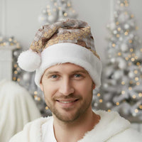 Khaki Palaka Hawaii Cowboy Christmas Santa Hat Puakenikeni Lei Paniolo Papale Seamless Vibes LT14 - Polynesian Pride