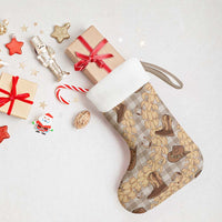 Khaki Palaka Hawaii Cowboy Christmas Stocking Puakenikeni Lei Paniolo Papale Seamless Vibes LT14 - Polynesian Pride