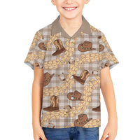 Khaki Palaka Hawaii Cowboy Hawaiian Shirt Puakenikeni Lei Paniolo Papale Seamless Vibes LT14 - Polynesian Pride