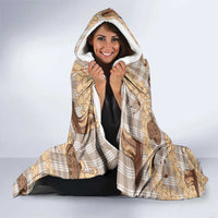 Khaki Palaka Hawaii Cowboy Hooded Blanket Puakenikeni Lei Paniolo Papale Seamless Vibes LT14 - Polynesian Pride