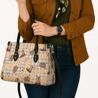 Khaki Palaka Hawaii Cowboy Leather Bag Puakenikeni Lei Paniolo Papale Seamless Vibes LT14 - Polynesian Pride