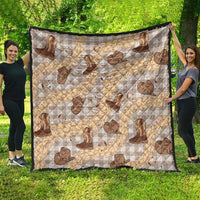 Khaki Palaka Hawaii Cowboy Quilt Puakenikeni Lei Paniolo Papale Seamless Vibes LT14 - Polynesian Pride