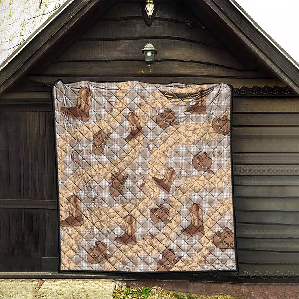 Khaki Palaka Hawaii Cowboy Quilt Puakenikeni Lei Paniolo Papale Seamless Vibes LT14 - Polynesian Pride