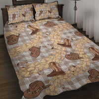 Khaki Palaka Hawaii Cowboy Quilt Bed Set Puakenikeni Lei Paniolo Papale Seamless Vibes LT14 Khaki - Polynesian Pride