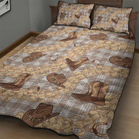 Khaki Palaka Hawaii Cowboy Quilt Bed Set Puakenikeni Lei Paniolo Papale Seamless Vibes LT14 - Polynesian Pride