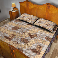 Khaki Palaka Hawaii Cowboy Quilt Bed Set Puakenikeni Lei Paniolo Papale Seamless Vibes LT14 - Polynesian Pride