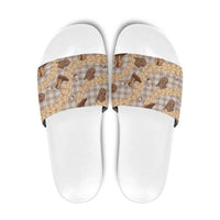 Khaki Palaka Hawaii Cowboy Slide Sandals Puakenikeni Lei Paniolo Papale Seamless Vibes LT14 Khaki - Polynesian Pride
