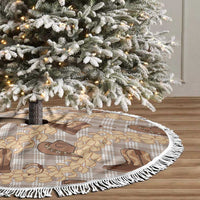Khaki Palaka Hawaii Cowboy Tree Skirt Puakenikeni Lei Paniolo Papale Seamless Vibes LT14 - Polynesian Pride