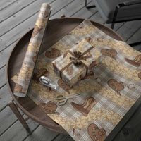 Khaki Palaka Hawaii Cowboy Wrapping Paper Puakenikeni Lei Paniolo Papale Seamless Vibes LT14 - Polynesian Pride
