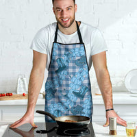 Cyan Palaka Hawaii Cowboy Apron Puakenikeni Lei Paniolo Papale Seamless Vibes LT14 - Polynesian Pride