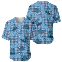 Cyan Palaka Hawaii Cowboy Baseball Jersey Puakenikeni Lei Paniolo Papale Seamless Vibes LT14 - Polynesian Pride