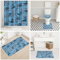 Cyan Palaka Hawaii Cowboy Bathroom Set Puakenikeni Lei Paniolo Papale Seamless Vibes LT14 - Polynesian Pride