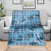 Cyan Palaka Hawaii Cowboy Blanket Puakenikeni Lei Paniolo Papale Seamless Vibes LT14 - Polynesian Pride
