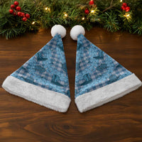 Cyan Palaka Hawaii Cowboy Christmas Santa Hat Puakenikeni Lei Paniolo Papale Seamless Vibes LT14 - Polynesian Pride
