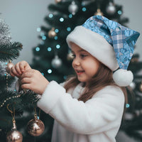 Cyan Palaka Hawaii Cowboy Christmas Santa Hat Puakenikeni Lei Paniolo Papale Seamless Vibes LT14 - Polynesian Pride