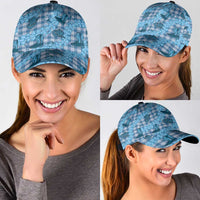 Cyan Palaka Hawaii Cowboy Classic Cap Puakenikeni Lei Paniolo Papale Seamless Vibes - Polynesian Pride