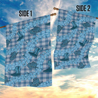 Cyan Palaka Hawaii Cowboy Garden Flag Puakenikeni Lei Paniolo Papale Seamless Vibes LT14 - Polynesian Pride