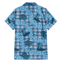 Cyan Palaka Hawaii Cowboy Hawaiian Shirt Puakenikeni Lei Paniolo Papale Seamless Vibes LT14 - Polynesian Pride