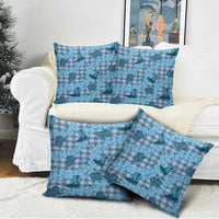 Cyan Palaka Hawaii Cowboy Pillow Cover Puakenikeni Lei Paniolo Papale Seamless Vibes LT14 - Polynesian Pride