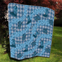 Cyan Palaka Hawaii Cowboy Quilt Puakenikeni Lei Paniolo Papale Seamless Vibes LT14 - Polynesian Pride