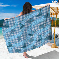 Cyan Palaka Hawaii Cowboy Sarong Puakenikeni Lei Paniolo Papale Seamless Vibes LT14 One Size 44 x 66 inches Cyan - Polynesian Pride