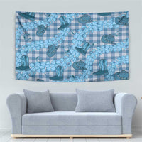 Cyan Palaka Hawaii Cowboy Tapestry Puakenikeni Lei Paniolo Papale Seamless Vibes LT14 - Polynesian Pride