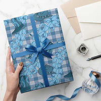 Cyan Palaka Hawaii Cowboy Wrapping Paper Puakenikeni Lei Paniolo Papale Seamless Vibes LT14 - Polynesian Pride