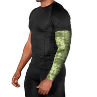 Lime Palaka Hawaii Cowboy Arm Sleeves Puakenikeni Lei Paniolo Papale Seamless Vibes LT14 - Polynesian Pride