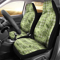 Lime Palaka Hawaii Cowboy Car Seat Cover Puakenikeni Lei Paniolo Papale Seamless Vibes LT14 - Polynesian Pride