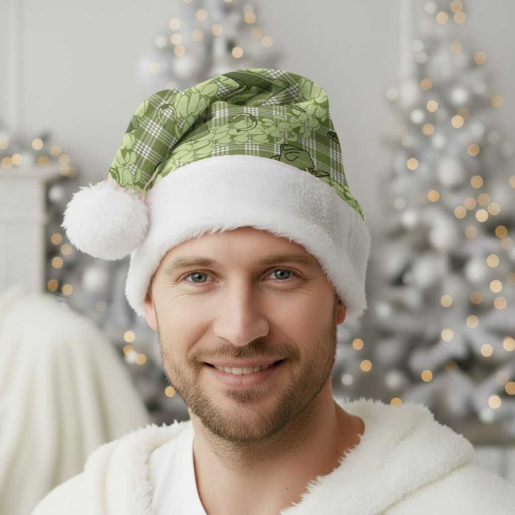 Lime Palaka Hawaii Cowboy Christmas Santa Hat Puakenikeni Lei Paniolo Papale Seamless Vibes LT14 - Polynesian Pride